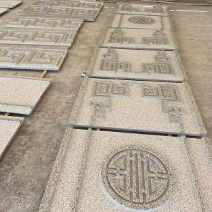 通辽 白麻花岗岩外墙立面雕刻板