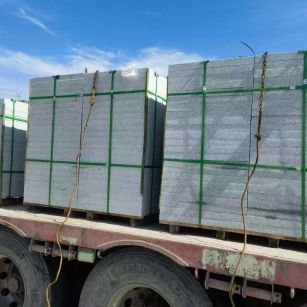 通辽 芝麻白花岗岩地铺石装车日常