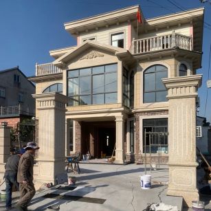 通辽 黄金麻花岗岩荔枝面别墅外墙干挂私家专属