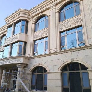 通辽 黄金麻花岗岩别墅外墙干挂