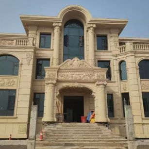 通辽 黄金麻花岗岩别墅外墙干挂