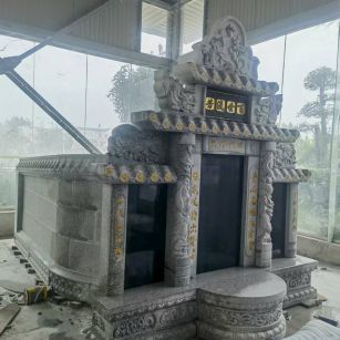 通辽 芝麻白墓碑效果展示图