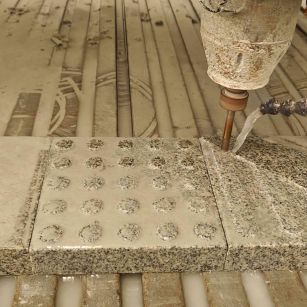 通辽 芝麻白花岗岩石材盲人石、盲道石、盲点石