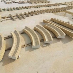 通辽 黄金麻花岗岩别墅线条