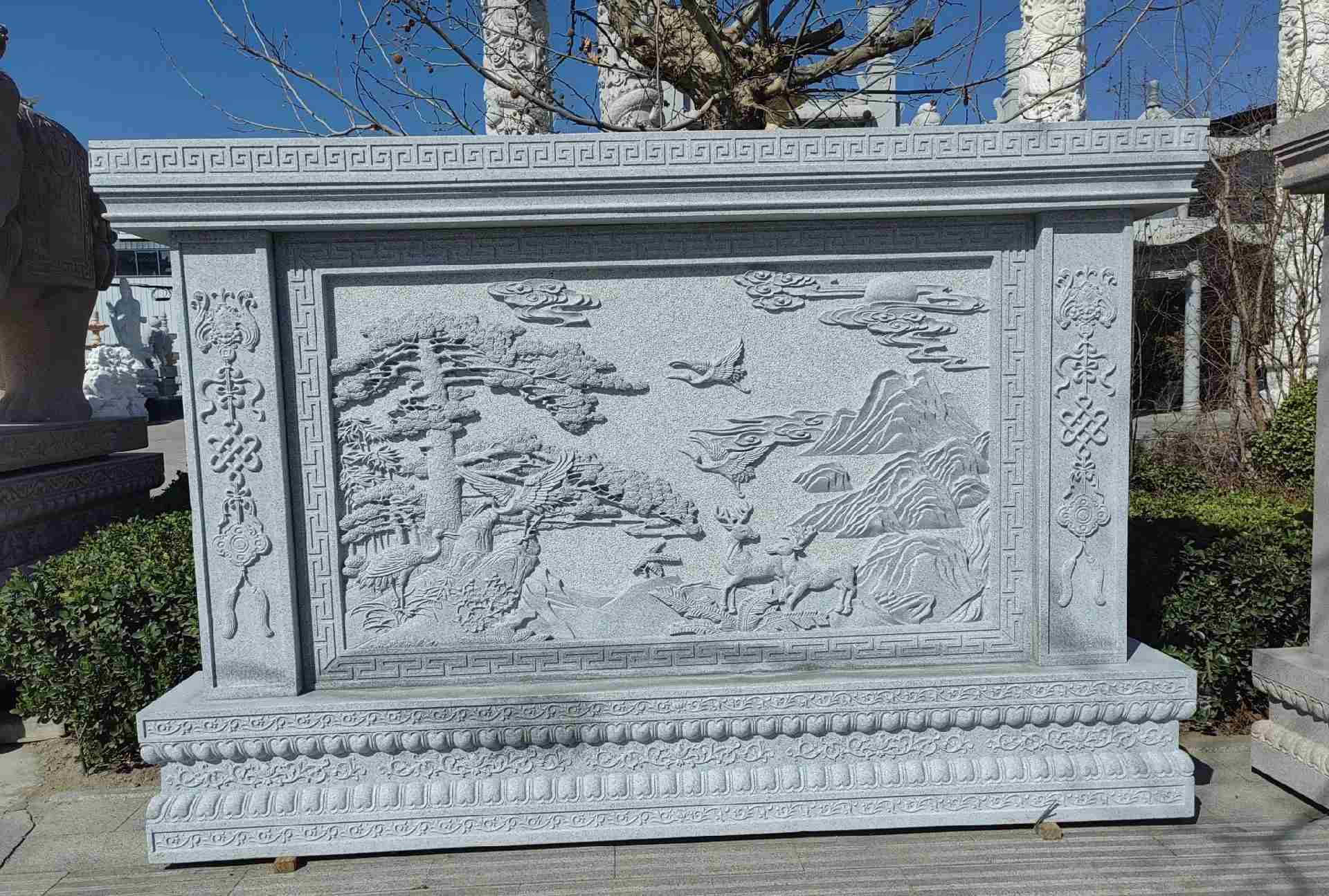 通辽 芝麻白大型照壁，屏风，影壁