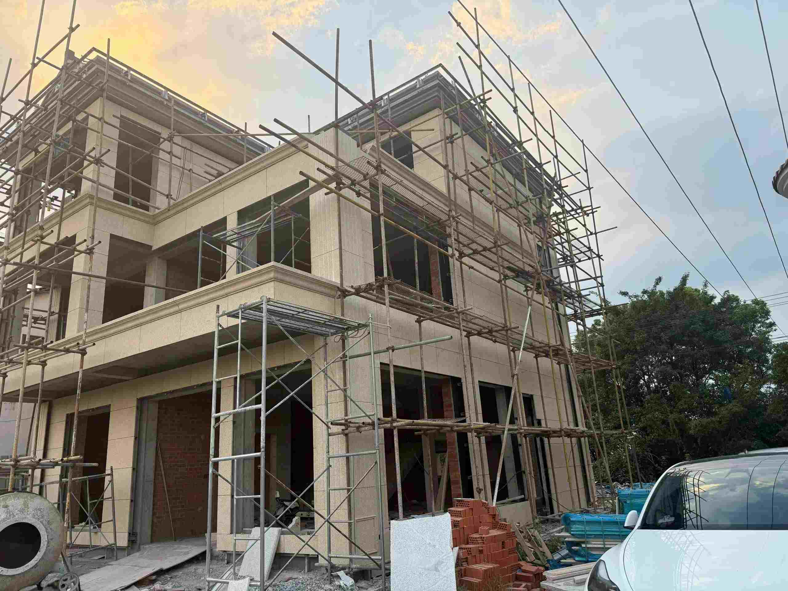 通辽 黄金麻荔枝面花岗岩外墙干挂