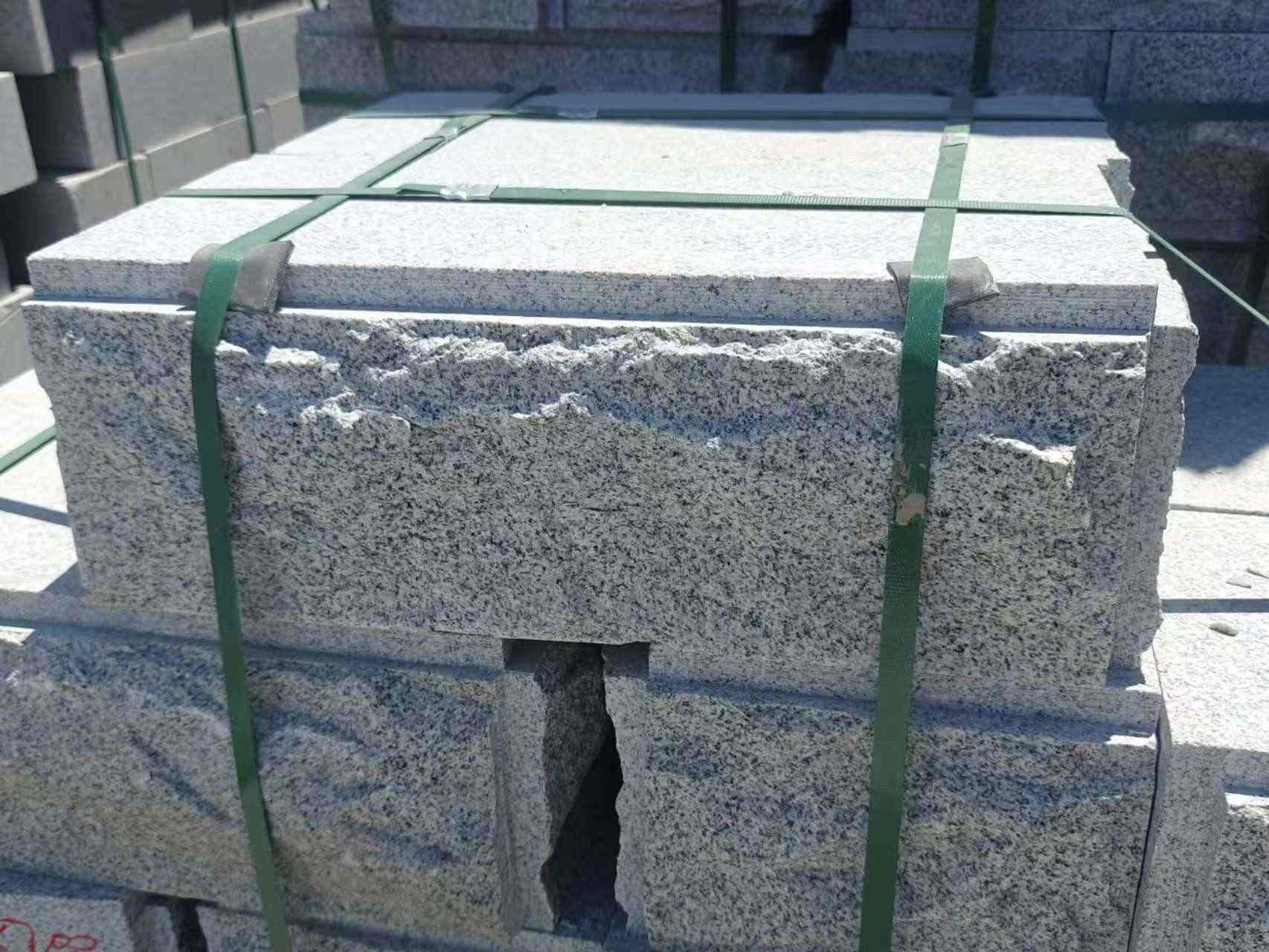 通辽 芝麻白花岗岩自然面成品