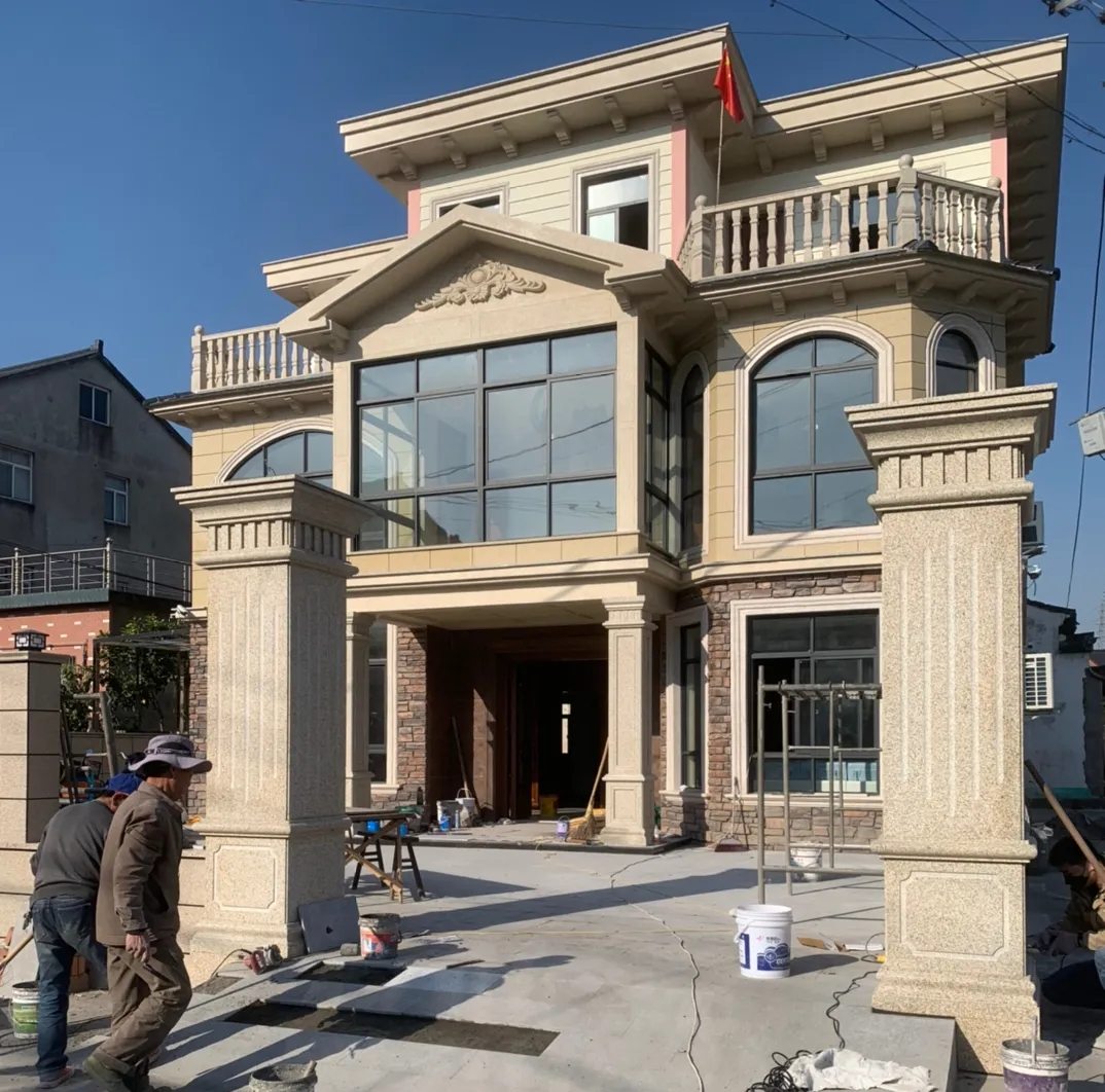 通辽 黄金麻花岗岩荔枝面别墅外墙干挂私家专属