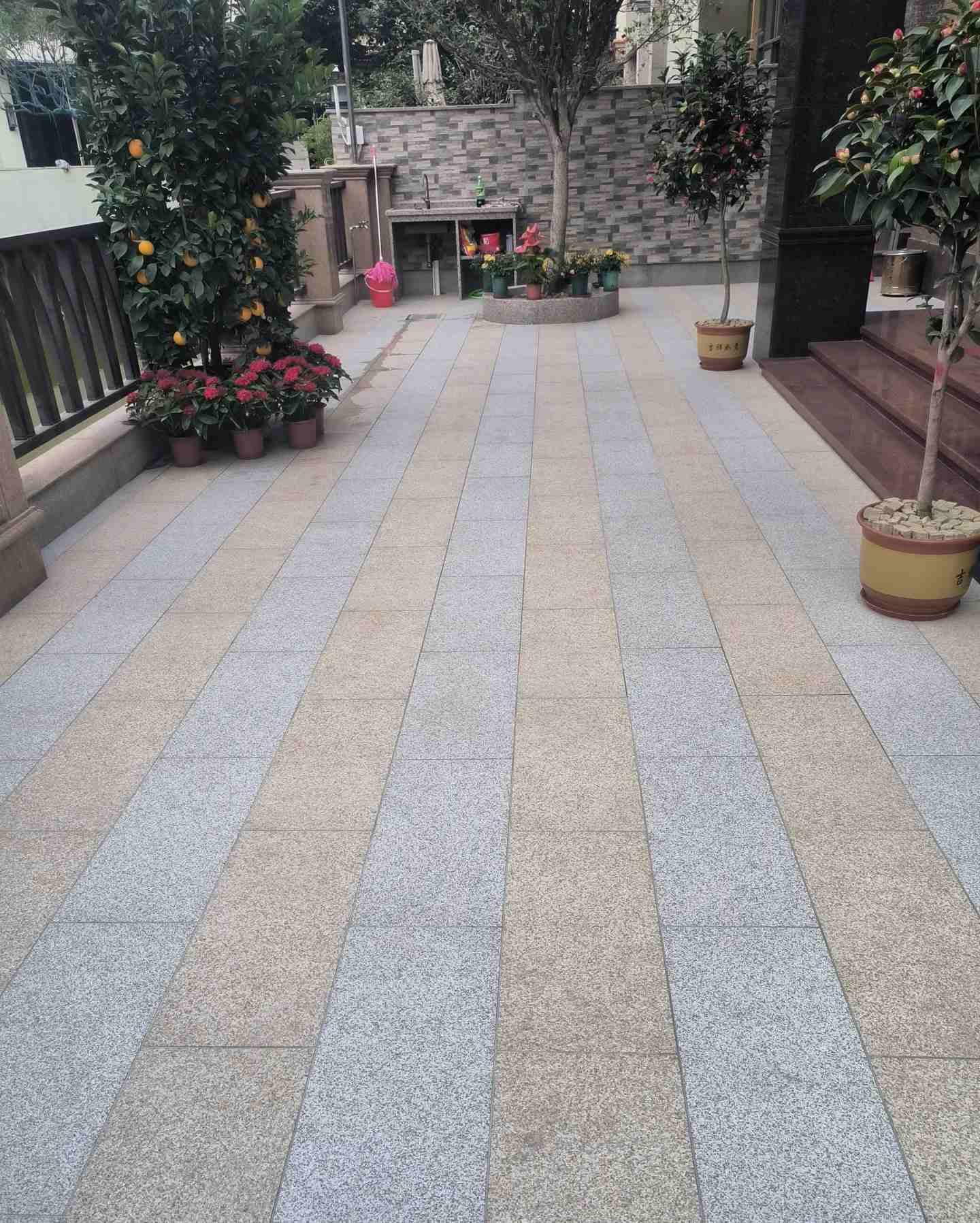 通辽 黄金麻白麻荔枝面庭院铺装展示