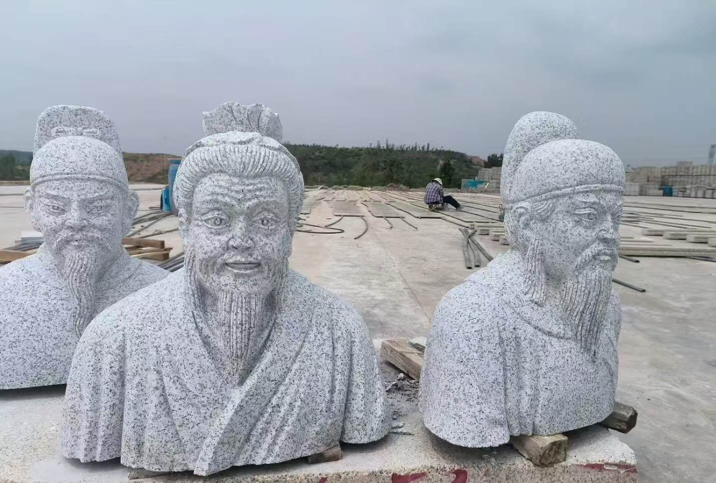 通辽 白麻花岗岩石材人物立体雕刻
