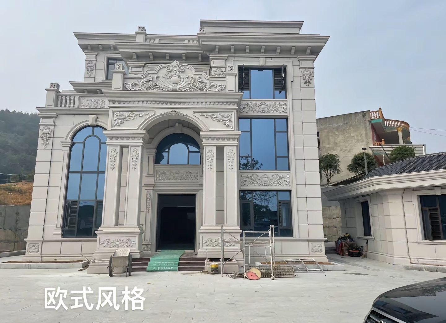 通辽 白麻花岗岩别墅外墙干挂